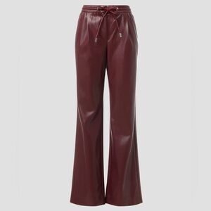 BOSS Tareta Pants in Red Faux Leather, US 12